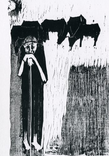 1969_Der Hirte_Holzschnitt_49x28 cm