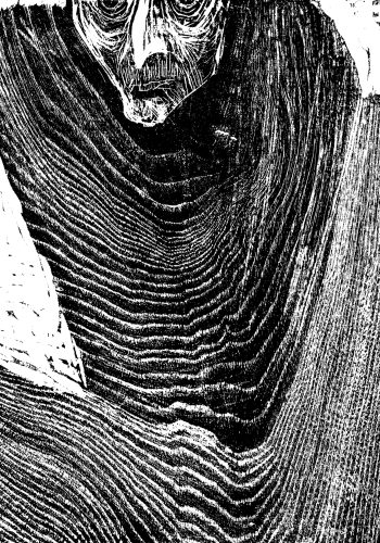 1970_Müdigkeit_Holzschnitt_25 x 25 cm
