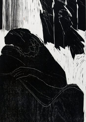 1989_Warten auf dich_Holzschnitt_90x46 cm