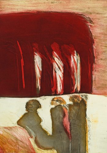 1990_Erste Begegnung_,İlk Karşılaşma_ Radierung_ 66x50 cm