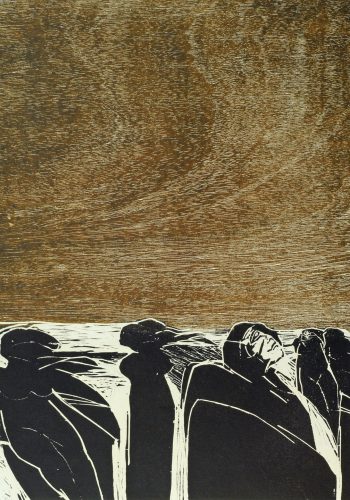 1993_Erste Begegnung_Holzschnitt_75x59 cm