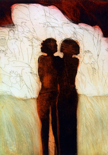 1995_Dialog_ Radierung, 56x40,5 cm