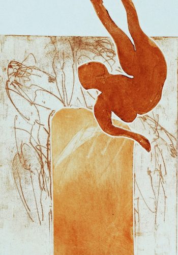 1996_In der Sonne_Güneşte_Radierung_ 47x25 cm