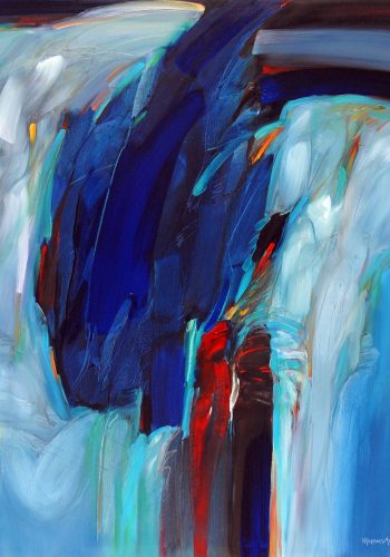 1997_Freude am Blau_Öl auf Leinwand_150x140 cm