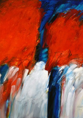 2019_Genuss der Hitze_Öl auf Leinwand_120x140 cm_Alman Parlamento koleksiyonu